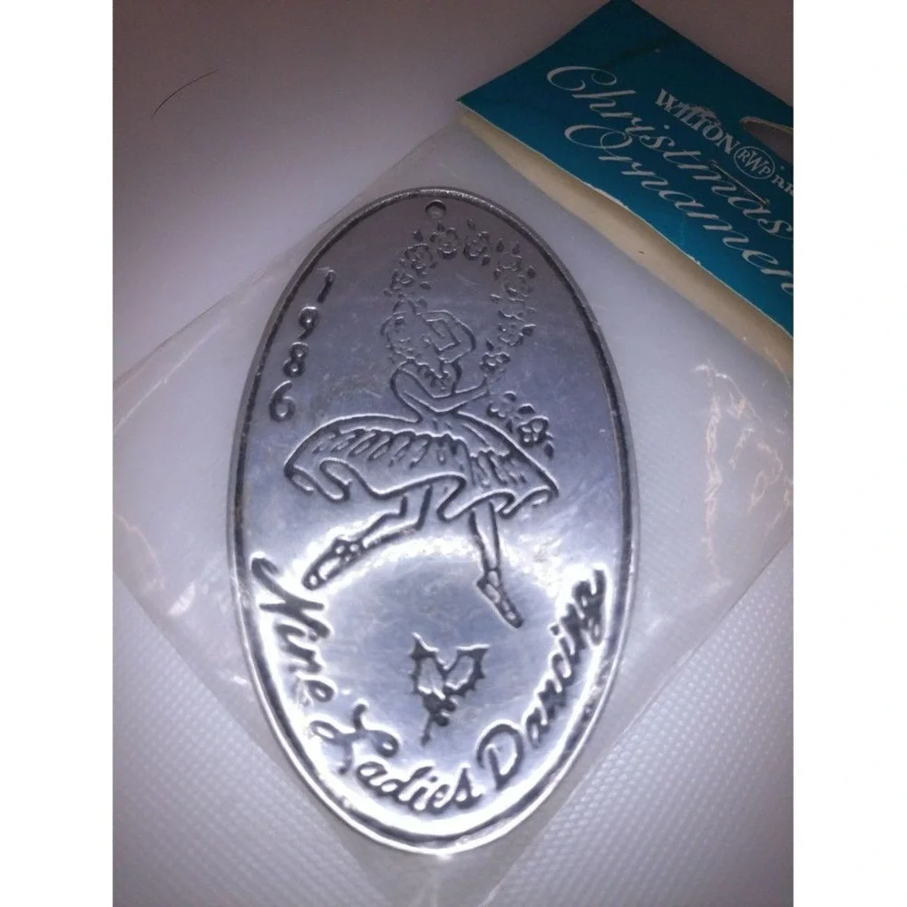 WILTON ARMETALE‎ Ornament Adult OS Silver Excellent Twelve Days of Christmas